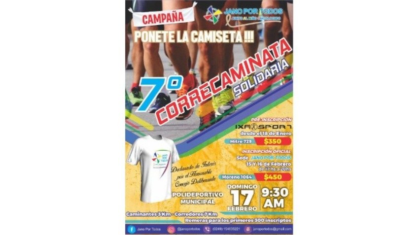 Jano Por Todos realiza una nueva edición de su correcaminata solidaria